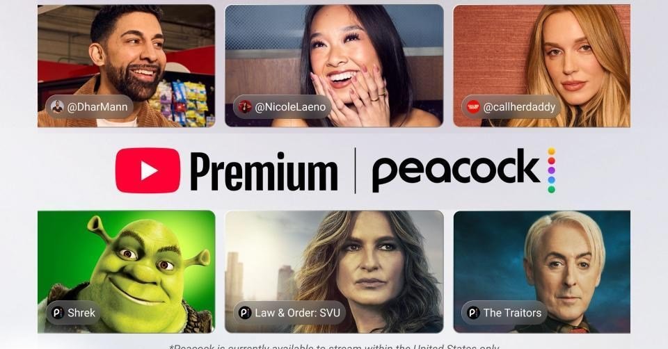 YouTube Premium e Peacock: Parceria que Chega em 2027