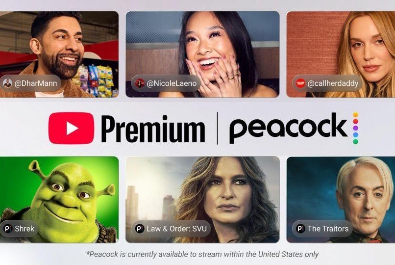 YouTube e Peacock