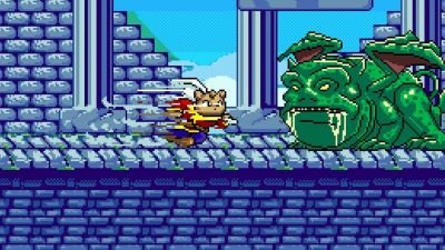 Sky Paws Awakening chega em 2027 com ação 16 bits feita à mão no PC e no Mega Drive