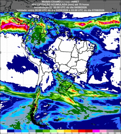 Sul terá dois dias de tempo severo com granizo e ventania