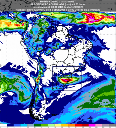 Tempestades persistem no Sul e calor aumenta em outras regiões