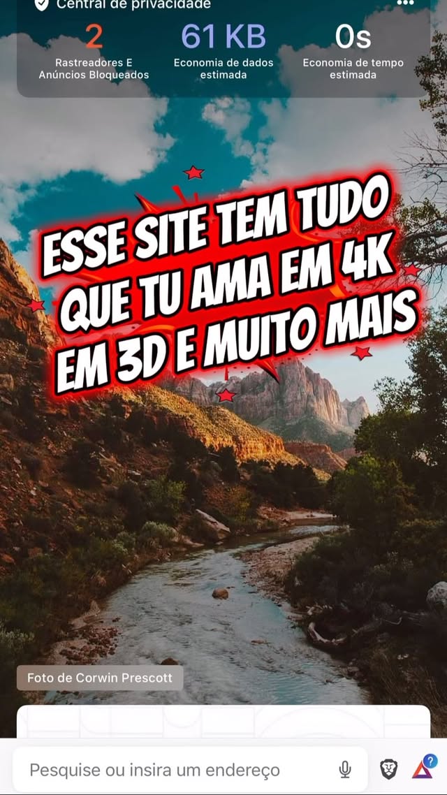 Filmes em 4k em 3D e so acessar e se divertir